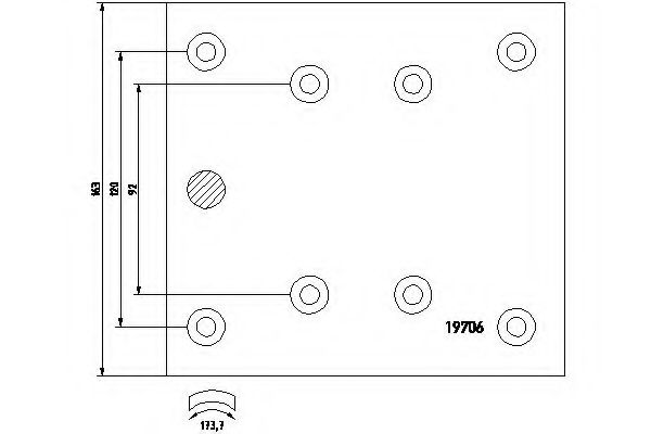 Set garnituri de frictiune, frana tambur 2