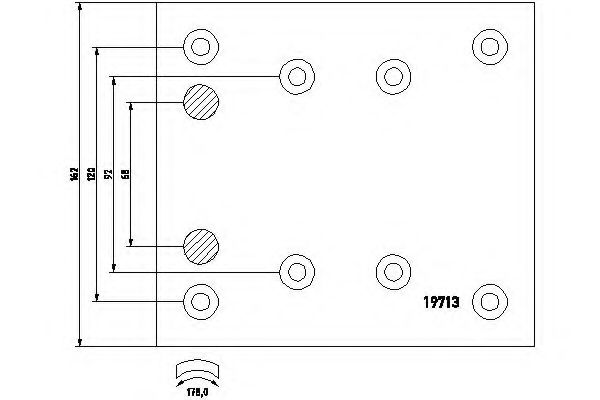 Set garnituri de frictiune, frana tambur
