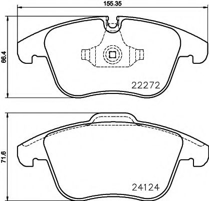 2227201 set placute frana,frana disc TEXTAR 