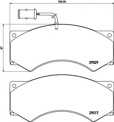 29029xx set placute frana,frana disc TEXTAR 