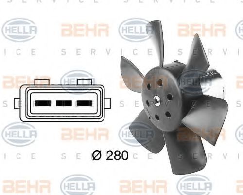 8EW 009 144-391 Ventilator, radiator HELLA 