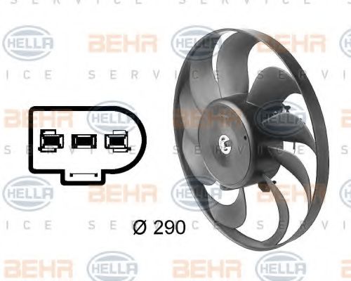 8EW 009 144-601 ventilator,aer conditionat HELLA 