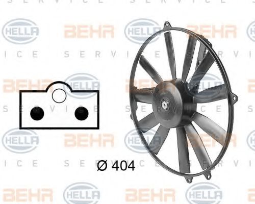 8EW 009 144-731 Ventilator, radiator HELLA 