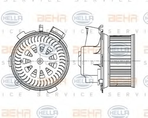 8EW 009 159-481 Ventilator, habitaclu HELLA 