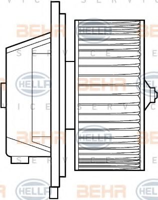 8EW 351 039-291 Ventilator, habitaclu HELLA 