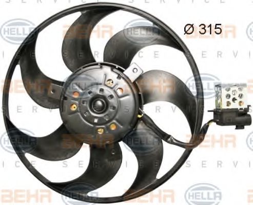 8EW 351 044-061 Ventilator, radiator HELLA 
