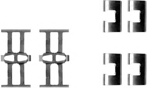 82049600 Set accesorii, placute frana TEXTAR 