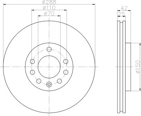 Set frana, frana disc 2