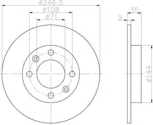 89006900 Set frana, frana disc TEXTAR 