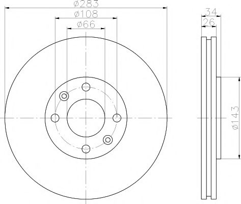 Set frana, frana disc 2