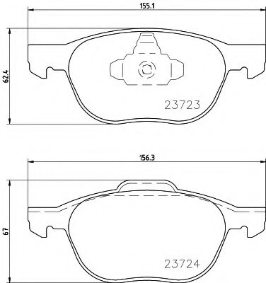 89007900 Set frana, frana disc TEXTAR 