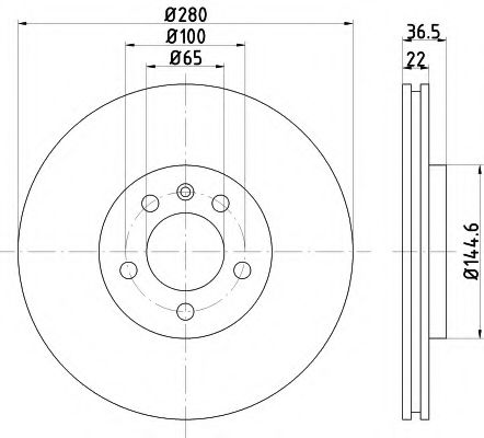 Set frana, frana disc 2