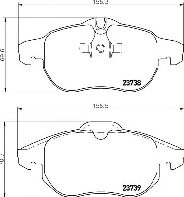 89016500 Set frana, frana disc TEXTAR 
