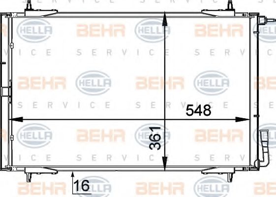 8FC 351 037-511 Condensator, climatizare HELLA 