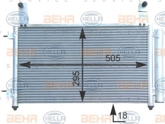 8FC 351 303-141 Condensator, climatizare HELLA 