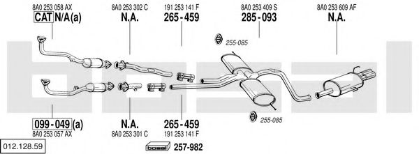 012.128.59 Sistem de esapament BOSAL 