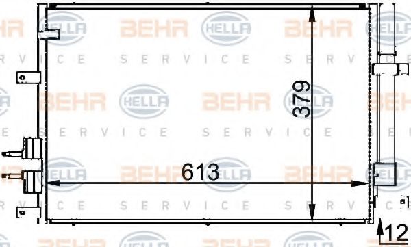 8FC 351 318-391 Condensator, climatizare HELLA 