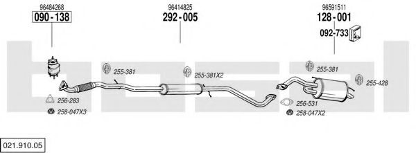 021.910.05 Sistem de esapament BOSAL 