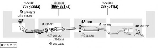 032.062.52 Sistem de esapament BOSAL 