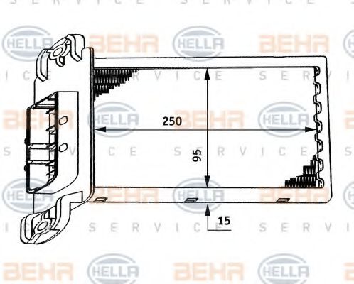 8FH 351 311-271 Schimbator caldura, incalzire habitaclu HELLA 