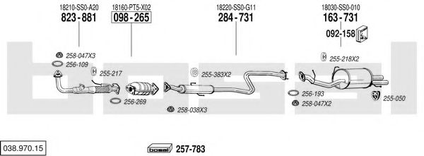 038.970.15 Sistem de esapament BOSAL 