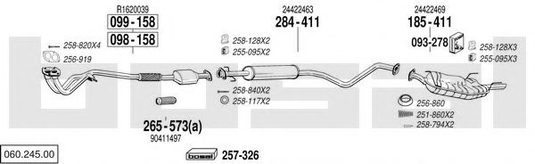 060.245.00 Sistem de esapament BOSAL 