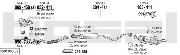 060.960.39 Sistem de esapament BOSAL 