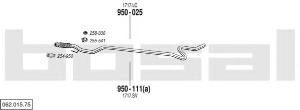 062.015.75 Sistem de esapament BOSAL 