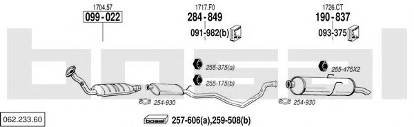 062.233.60 Sistem de esapament BOSAL 