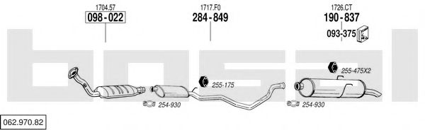 062.970.82 Sistem de esapament BOSAL 