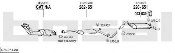 074.054.20 Sistem de esapament BOSAL 