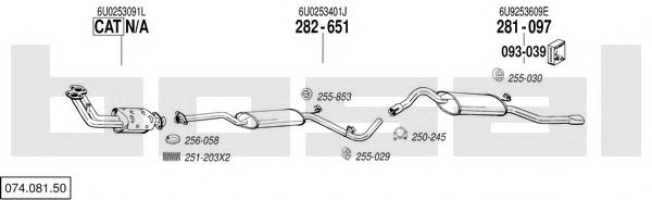 074.081.50 Sistem de esapament BOSAL 