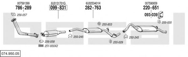 074.950.05 Sistem de esapament BOSAL 