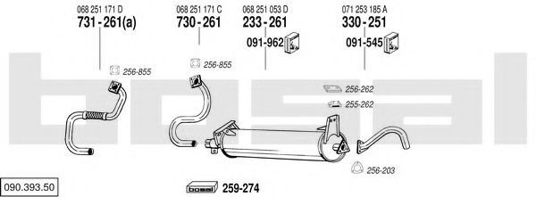 090.393.50 Sistem de esapament BOSAL 