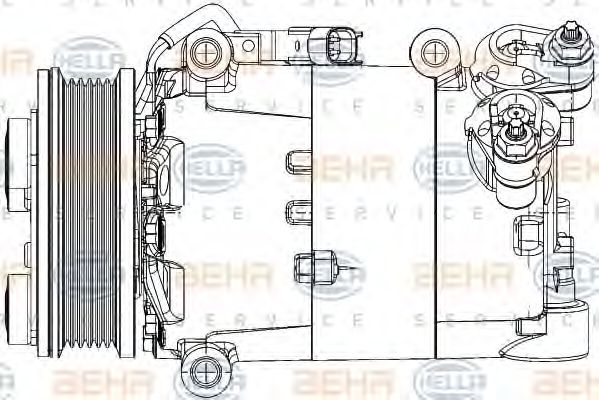 8FK 351 334-431 Compresor, climatizare HELLA 