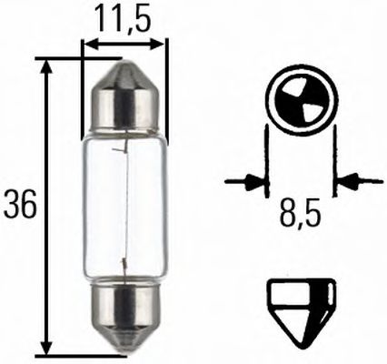 8GM 002 092-241 Bec, iluminare numar circulatie HELLA 