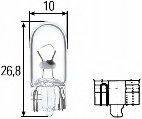 8GP 003 594-251 Bec, iluminare numar circulatie HELLA 