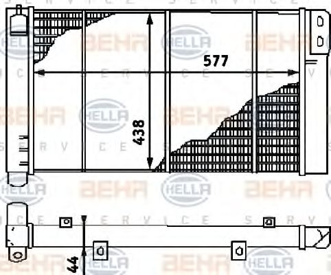 8MK 376 715-111 Radiator, racire motor HELLA 
