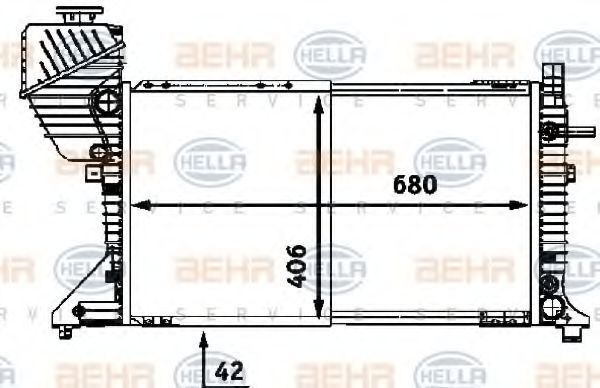 8MK 376 721-631 Radiator, racire motor HELLA 