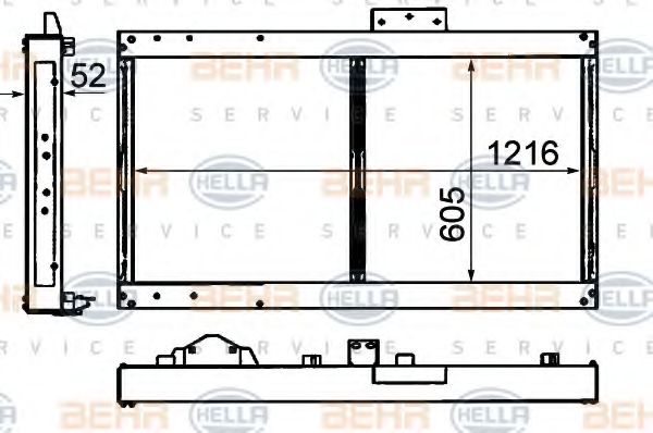 8MK 376 792-101 Radiator, racire motor HELLA 