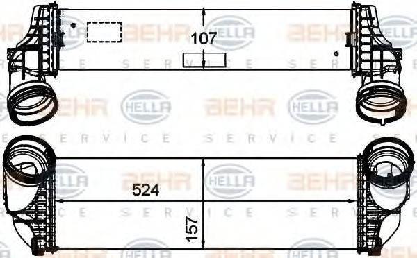 8ML 376 746-261 Intercooler, compresor HELLA 