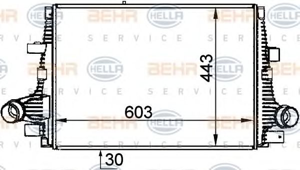 8ML 376 765-061 Intercooler, compresor HELLA 