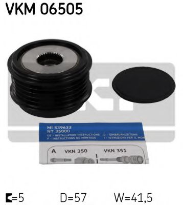 VKM 06505 Sistem roata libera, generator SKF 