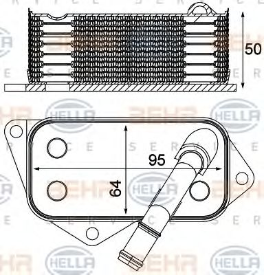 8MO 376 714-804 Radiator ulei, ulei motor HELLA 