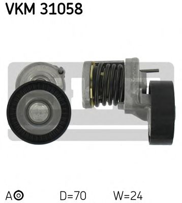 VKM 31058 rola intinzator,curea transmisie SKF 