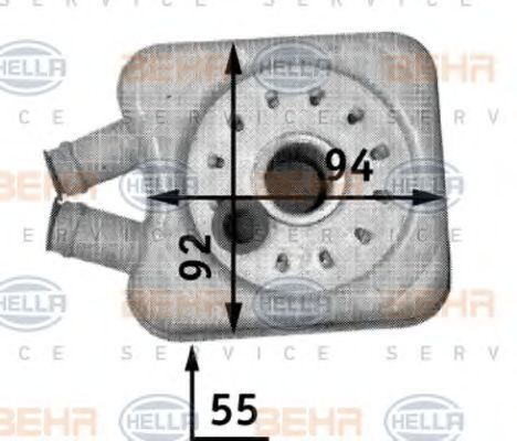 8MO 376 726-221 Radiator ulei, ulei motor HELLA 