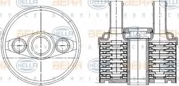 8MO 376 787-691 Radiator racire ulei, cutie de viteze automata HELLA 