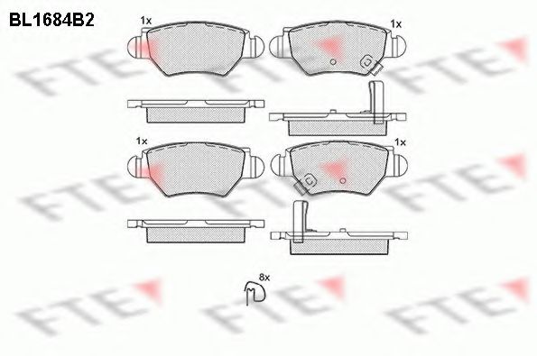 set placute frana,frana disc