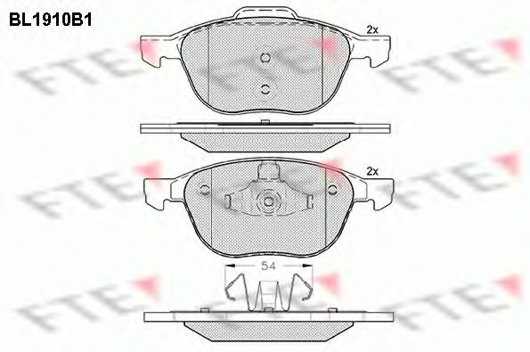 set placute frana,frana disc