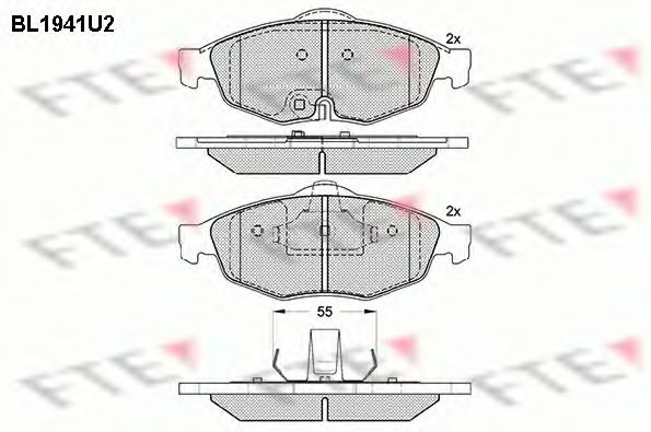 set placute frana,frana disc